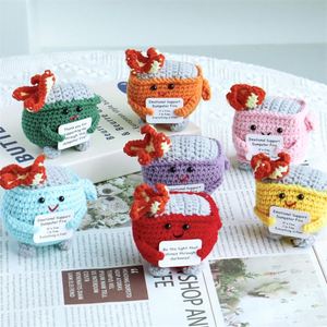 Muñeco de ganchillo de apoyo emocional con diseño de incendio en contenedor de basura, para apoyo a compañeros de trabajo, con mensaje positivo - Product Image 3