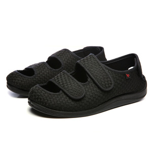 Chaussures de marche OEM/ODM pour hommes et femmes, à bout large, pour diabétiques, avec bande auto-agrippante large, chaussures décontractées pour mères - Product Image 5