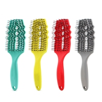 Nouvelle couleur bouclés démêler plié humide sec cheveux peigne séchage rapide style brosse à cheveux Salon incurvé évent démêlant brosse à cheveux