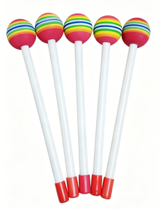 Wholesale Colorful Rainbow <b>Plastic</b> Drumsticks with Soft Sponge Heads Percussion Accessories Toy for Music Teaching & Performance - Product Image 1
