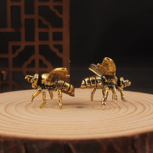 Brass Bee Desktop <b>Ornament</b> Creative Antique Tea Pet Home Decoration <b>Small</b> Copper Craft 1PC - Product Image 4