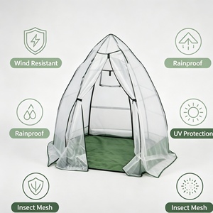 Invernadero de Jardín Impermeable con <span class=keywords><strong>Malla</strong></span> Anti-UV, Túnel de Cultivo de Plantas con Múltiples Ventanas de Ventilación para Cultivo de Vegetales al Aire Libre - Product Image 2