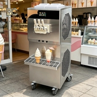 Machine à glace molle à double compresseur 30L/H, 3 saveurs, pour les professionnels