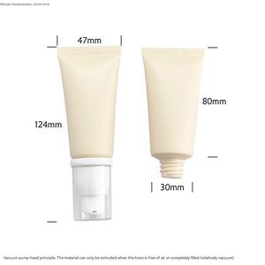 หลอดเครื่องสำอางแบบดูดสุญญากาศ ขนาด 30 มล./กรัม สีเบจด้าน สำหรับ<span class=keywords><strong>รองพื้น</strong></span> ครีมกันแดด ไพรเมอร์ ขวดพลาสติกเปล่า - Product Image 5