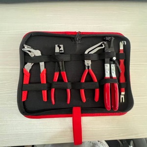 Car Clip <b>Removal</b> Pliers Set 5 Pack High Carbon Steel Red Handles Interior <b>Trim</b> <b>Tool</b> Kit - Product Image 2