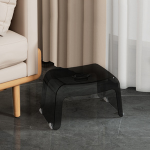 Zhenying ZY Transparent Plastic <b>Stool</b> <b>Small</b> Size Living Room Furniture Home Shoe Changing Seat Bathroom Shower <b>Stool</b> - Product Image 2