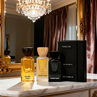 Nouvel Arrivage – Flacon de Parfum Vide Carré Marron Luxe Unique en Verre Ambré Transparent Noir 30ml 50ml avec Bouchon Doré à Vis et Vaporisateur