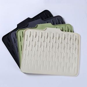 Tapete de silicona para encimera de cocina con drenaje, manual, antideslizante, aislante térmico, protector de ollas y tabla de cortar engrosada - Product Image 1