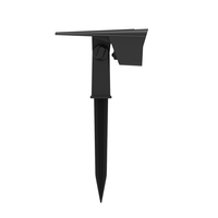 Foco de Luz Exterior Rústico para Jardín, Lámpara Solar LED Negra de 3.7V 80 ABS con Control Inalámbrico, Luz de Paisaje de Alto Brillo