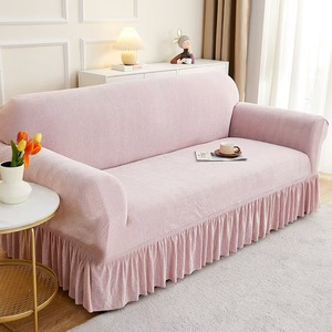 Thick Chenille <strong>Sofa</strong> Cover Full-wrap, Integrated Non-slip, Dustproof Armrest <strong>Sofa</strong> Cover, All-season Universal with Skirt - Product Image 3