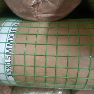 Maille de fil métallique soudée de conception moderne en PVC vert, 15*15 mm, rouleau de 3 pieds * 10 m, filet en acier inoxydable, expédition à Yiwu ou Guangzhou - Product Image 2