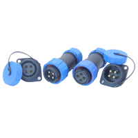 Adaptateur de prise d'aviation R & R 2-16 Core SP13 SP29 IP68 Nylon étanche avec contacts en cuivre et laiton 9P et broches 12P