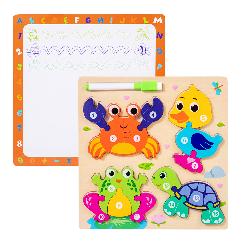 4-in-1 3d matching drawing board - crab