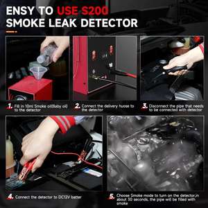 Detector de Fugas de Humo ANCEL S200 EVAP para Automóviles y Motocicletas, Herramienta de Diagnóstico de Máquina de Humo, Probador de Vacío, Localizador de Fugas de Tuberías de Combustible y <span class=keywords><strong>Aceite</strong></span> - Product Image 3