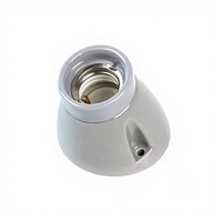 Support de lampe en céramique résistant aux hautes températures, douille filetée, support mural à base incurvée, base d'ampoule isolante haute puissance
