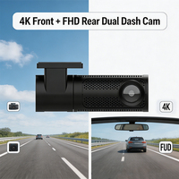 Caméra embarquée VIEVGUARB VS110 avec enregistrement en boucle, capteur G, contrôle par application, 4K, WiFi, GPS, double objectif, angle de 150°, type C, boîte noire