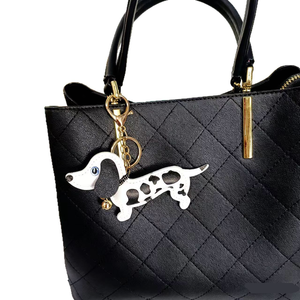 Nuevo Llavero de Cuero con Forma de Corazón Amarillo y Rosa para Perro Salchicha, Estilo Estrella, Colgante para Bolso de Cachorro - Product Image 6