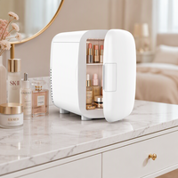 Mini-réfrigérateur de nouvelle conception, réfrigérateur à maquillage 4L pour boissons (6 canettes) et soins de la peau, petit réfrigérateur de beauté
