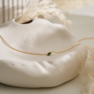 Collar de pieza de nicho mensual INS Popular, colgante de 12 Piedras de nacimiento con circonita cúbica, diseño de ojo de caballo, cadena de moda de acero inoxidable - Product Image 4