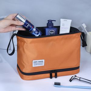 Bolsa de aseo para hombre con separación de seco y húmedo, bolsa portátil para guardar maquillaje para viajes de negocios, bolsa de maquillaje de alta calidad. - Product Image 2