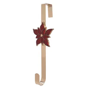 Luxury Flower Icons Metal Wreath Hook Over The Door Festival Wreath Hanger For Festival Pary Holiday