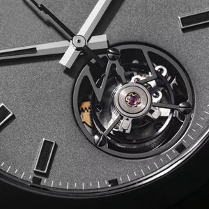 2025 montre mécanique de luxe haut de gamme pour hommes, montre mécanique simple Tourbillon tout noir - Product Image 3