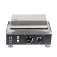 Machine à corn-dogs et gaufres électrique en acier inoxydable, antiadhésive, double tête, usage commercial, appareil multi-snacks, 1,55 kW, 220 V