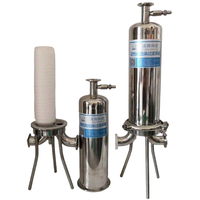 Boîtier de filtre mono-élément de précision en acier inoxydable SS316L, équipé d'un élément filtrant pour la filtration des systèmes chimiques, faible libération de particules