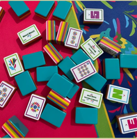 Jeu de Mahjong américain en acrylique, tuiles de Mahjong Fiesta Jokers et tapis de Mahjong