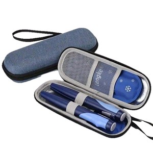 Estuche <span class=keywords><strong>de</strong></span> <span class=keywords><strong>Viaje</strong></span> para Insulina, <span class=keywords><strong>de</strong></span> Nailon Rígido EVA, para Diabéticos, con Paquete <span class=keywords><strong>de</strong></span> Gel Opcional y Soporte para Viales, 20*7*5CM - Product Image 6