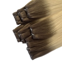 Cheveux vierges Remy européens de haute qualité, couleur personnalisable, double trame invisible et douce, tissage à la machine, en stock, bienvenue les demandes.