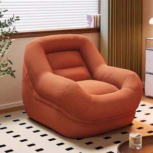 Lazy Sofa Tatami Style Round Reclining Foam Filled Single Seat For Balcony Bedroom Reading - Product Image 1
