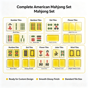 Juego <span class=keywords><strong>de</strong></span> Mahjong Americano Amarillo Canario <span class=keywords><strong>de</strong></span> la Serie Minimalista <span class=keywords><strong>de</strong></span> Lujo, Diseño Moderno <span class=keywords><strong>de</strong></span> Acrílico <span class=keywords><strong>de</strong></span> una Sola Capa, Juego Personalizable <span class=keywords><strong>de</strong></span> Alta Calidad - Product Image 3