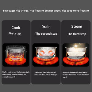Appareils <span class=keywords><strong>de</strong></span> cuisine portables intelligents pour la maison Fonction numérique nationale <span class=keywords><strong>Cuiseur</strong></span> à <span class=keywords><strong>riz</strong></span> électrique <span class=keywords><strong>de</strong></span> 3 litres Multicuiseur à faible teneur en sucre - Product Image 2