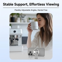 Support de téléphone magnétique en alliage d'aluminium TKT Premium, nouveau design 2026, aimants N52 améliorés, rotation à 360°, poignée pliable, béquille