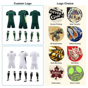 Ensemble de maillots de football personnalisés à séchage rapide et respirants, shorts 100% polyester, vêtements de sport d'été de haute qualité, vente en gros - Product Image 3