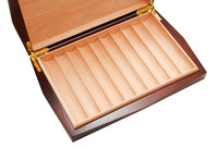 Boîtes en bois personnalisées en gros pour cigares, humidor avec charnières, boîte à cigares en cèdre espagnol, étui à cigares de luxe pour bureau