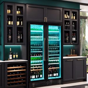 Vente en gros de caves à vin multifonctionnelles encastrées en acier inoxydable pour la maison <span class=keywords><strong>Frigo</strong></span> à vin antirouille pour le salon, la maison et la villa - Product Image 1