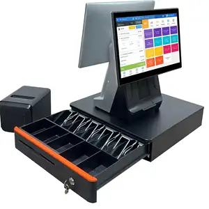 15 .6 inci Pos Terminal 15 "kapasitif semua dalam satu layar sentuh mesin Pos UNTUK RESTORAN