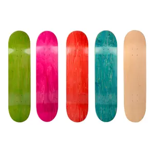 Skateboard personalizzato oem 7 strati profondo concavo legno semplice acero skate board 8 8.0 8.25 8.5 ponte di skateboard vuoto