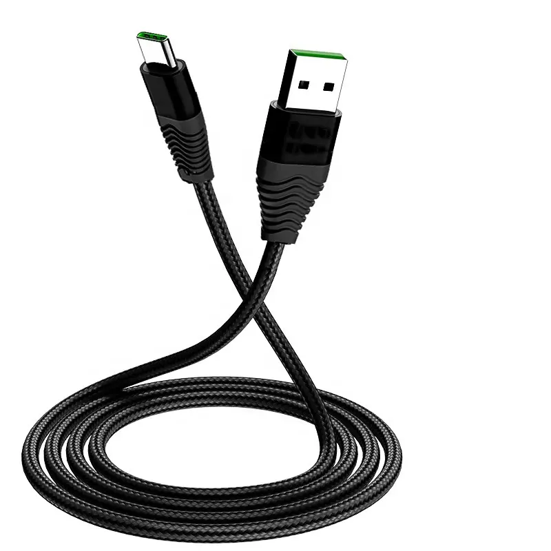 Nylon Braided Widely Compatible USB-C Type-C 5A Fast Charger USB Cable For Samsung Oneplus Google