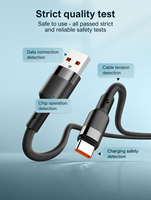Kabel Pengisian Cepat LDNIO LS351Q USB A ke C 120W, Struktur 5 Inti, Anti Tekuk dari Aluminium Alloy, Pilihan Panjang 1M & 2M