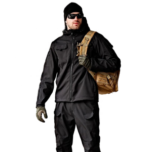 야외 전술용 통기성 지퍼 윈드브레이커 재킷 세트 남성용 가을 겨울 다기능 위장 플리스 안감 - Product Image 2