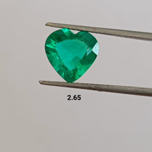 Esmeralda colombiana cultivada en laboratorio, forma de corazón, verde, piedra preciosa suelta, calidad premium, para la fabricación de joyas. - Product Image 3