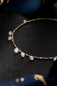 Women's Vintage Fashion Diamond Tassel <b>Chain</b> Bracelet Simple Style <b>Titanium</b> Jewelry for Gifts Parties - Product Image 2