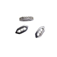 Entretoises rectangulaires en argent sterling 925 plaqué or 14 carats pour bracelets et colliers, fournitures de fabrication de bijoux DIY en gros