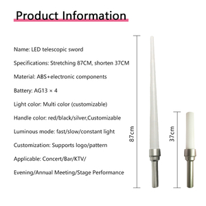 New Cầu Vồng Laser Thanh Kiếm Mở Rộng Phát Sáng Đồ Chơi Đèn Flash <span class=keywords><strong>Wand</strong></span> LED Trẻ Em Đảng - Product Image 4
