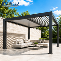 Pérgola Motorizada de Alta Resistencia con Persianas de Aluminio Extruido y Revestimiento Resistente a los Rayos UV para Patio Comercial