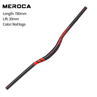 Poignée d'hirondelle de vélo 31.8mm hauteur 30mm/55mm allongée 720mm/780mm guidon de VTT en alliage d'aluminium haute résistance