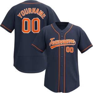Uniforme Deportivo Personalizado Estampado y Cosido, Camiseta de Manga Corta con Cuello en V, de Secado Rápido, Spandex/Poliéster, Unisex, para Béisbol - Product Image 3